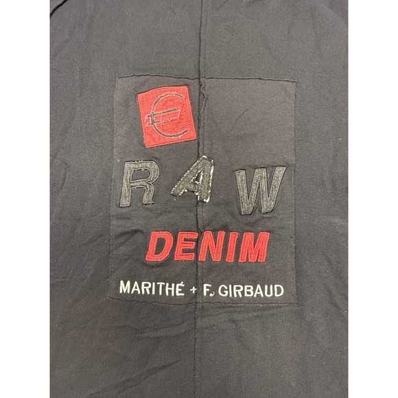 Vintage Marithe Francois Girbaud Black Euro Raw Raglan Crewneck T shirt 3XL - Picture 6 of 10